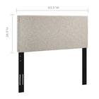 Modway Taylor Upholstered Linen Fabric Full/Queen Headboard - Beige-Soft Linen Fabric Upholstery
