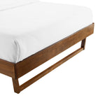 Modway Billie Wood King Platform Bed Frame - Walnut-Rubberwood Legs