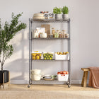 Seville Classics 4-Tier Shelving - 56.5" H x 36" W x 14" D - Silver Steel-7