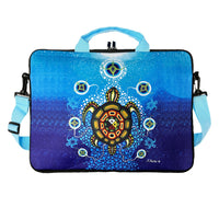Oscardo Medicine Turtle by James Jacko Laptop Bag for 17" Laptops-Features authentic Indigenous art by First Nations, Inuit, and Métis artists from across Canada