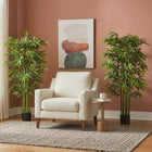 HOMCOM 5.3' Artificial Bamboo Tree for Indoor Home Decor - Green - 2 Pack-Suitable for home and office, enhancing any space with its natural accent 