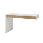 Nexera Reversible Desk Panel For Home Office - White & Natural Maple-Reversible; panel can be on the left or right side