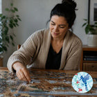 Oscardo Francis Dick Peace Love & Happiness Indigenous Art Puzzle - 1000 Pieces-Matte Laminated Cardboard - Durable, glare reducing finish for a smooth and satisfying puzzle experience