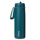 b.box Insulated Flip Top - 690 ml - Sea Glass-Flip top lid for free-flow drinking with stainless steel straw