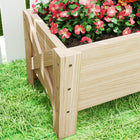 Outsunny Garden Raised Bed - 3.3' x 1.2' x 1.2' - Fir Wood-Two leaking holes for great drainage
