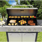 Kenmore 6 Burner XL Gas Grill with Side Burner-BURNER OUTPUT: 6 main burners made of stainless steel tube.