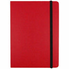 JAM Paper Hardcover Medium Journal Notebook with Elastic - 100 Lined Sheets - 5" x 7" - Red-Colour: Red | Be stylish and organized with a colourful note book.
