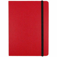 JAM Paper Hardcover Medium Journal Notebook with Elastic - 100 Lined Sheets - 5" x 7" - Red-Colour: Red | Be stylish and organized with a colourful note book.