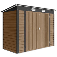 Outsunny 8' x 4' Outdoor Storage Shed-Seven support columns with crossbeams and foundation kit for enhanced stability
