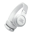 JBL Live 670NC On-Ear Headphones - White-Along with powerful JBL Signature Sound, the 40mm drivers offer immersive JBL Spatial Sound that turns any stereo content from any device into virtual surround sound.