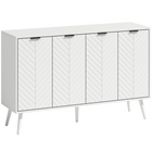 HOMCOM 47" Modern Sideboard Buffet Cabinet with Multi Storage Doors - White-Large storage space with 2 cabinets for holding daily accessories and utensils