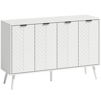 HOMCOM 47" Modern Sideboard Buffet Cabinet with Multi Storage Doors - White-Large storage space with 2 cabinets for holding daily accessories and utensils