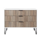 Manhattan Comfort DUMBO 35.19" Modern Dresser - White and Grey-Modern-Contemporary with a taste of Glam - Dresser for Bedroom and Living Room Use.