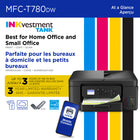 Brother INKvestment Tank MFC-T780DW Wireless Inkjet All-in-One Printer - Colour - Duplex Printing - Up to 3 Years of In-Box Ink-Connect with your printer via wireless network or USB
