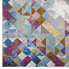 Modway Lavendula Triangle Mosaic Area Rug - 5 ft W x 8 ft L - Multicolored-100% Polypropylene