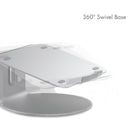 ShoppingAll Ergonomic Laptop Stand with 360-Degree Swivel Base for Laptops Up to 17" - Silver-Anti-rust and anti-corrosion, super durable to use
