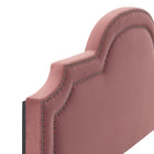 Modway Belinda Performance Velvet King/California King Headboard - Dusty Rose-Stain-Resistant Fabric