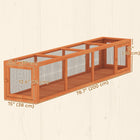 PawHut 79" L Outdoor Cat Catio Tunnel - Orange-Weather protection ensures outdoor friendliness with water-resistant paint 