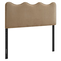 Modway Athena Stain-Resistant Performance Velvet Full Size Headboard - Taupe-Stain-Resistant Performance Velvet
