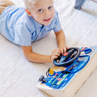 Melissa & Doug Vroom & Zoom Interactive Wooden Dashboard Steering Wheel Pretend Play Driving Toy - FSC Certified-Includes key start, gear shift, radio with 4 stations, horn, adjustable heat and A/C vents, signal, hazard, and headlight indicators, sport mode button, gas tank countdown timer, gas cap