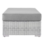 Modway Convene Outdoor Patio Rectangular Ottoman - Light Grey-Ships Pre-Assembled