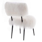 Modway Skylar Sheepskin Chair - White-Sturdy Construction