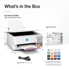 Epson EcoTank ET-2900 Wireless All-in-One Colour Supertank Printer - White-Epson Heat-Free technology delivers a unique permanent printhead designed to last the life of the printer, plus professional-grade reliability with duty cycle more robust than its predecessor