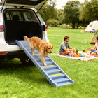 PawHut Foldable Dog/Car Ramp with Anti-Slip - 10 Steps - Grey-Equipped with anti-slip surfaces and feet, providing a firm and secure grip
