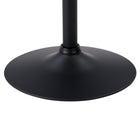 CorLiving Adjustable Pedestal Dining Table - Square - Black-Smooth Swivel: Enjoy the convenience of a 360-degree swivel for easy