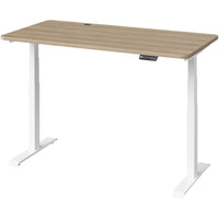 MotionGrey Electric Dual Motor Height Adjustable 140" W Sit-to-Stand Desk - White Frame-MotionGrey High-quality laminated desktop (140 * 71 *2.5cm) • Dual German motors - faster adjustment speeds (38mm/s) • A loading capacity of 113kg (250lb) • Digital memory display keypad