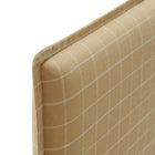 Modway Camille Checkered Linen Blend Full Size Headboard - Hemp Windowpane Check-Assembly Required