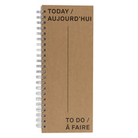 Gry Mattr To Do Notebook - 4.7" x 11.7" - Lined - 100 Sheets - Kraft -Gry Mattr To Do Notebook features a tall, slim design with kraft cover