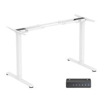 ShoppingAll Dual Motor Height Adjustable Electric Standing Desk Frame - White-Standing Desk