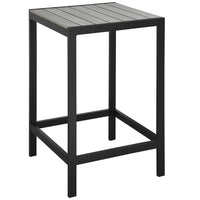 Modway Maine Outdoor Patio Bar Table - Brown Grey-Modern Outdoor Bar Table