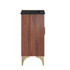 Modway Daylight 18" Bathroom Vanity - Black/Walnut-Fixtures Not Included