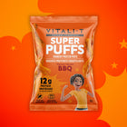 Vitali-T Super Puffs Crunchy Protein Puffs - BBQ - 50g - 24 Pack-Oven-baked