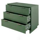 Manhattan Comfort Granville 37.8" Modern Dresser - Sage Green-Featuring 25mm of Board Thickness Made of High Quality Solid Wood and Solid Wood Ribbed Drawer Front.