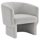 Modway Muse Boucle Fabric Barrel Accent Chair - Newsprint-Dense Foam Padding
