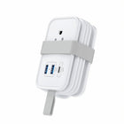 Uncaged Ergonomics Travel Charger - 4 AC - 2 USB - 1 USB-C - White-2 USB-A Port. 