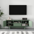 Manhattan Comfort Ella 59.1" Modern TV Stand - Sage Green-Smooth Rounded Edges on the Top and Drawer Front add a Touch of Modern Charm and Enhance Safety