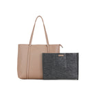 Bugatti PURE Vegan Leather Business Tote Bag with Removable Organizer for 14.1" Laptop/Tablet - Taupe-Tote Bag