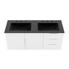 Modway Vitality 48" Double Sink Bathroom Vanity - White/Black-Soft-Close Doors