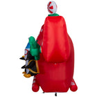 GEMMY Airblown Inflatable Christmas Animated Helicopter with Sky Diving Penguins - 76" x 53"-Lights up with bright, energy-efficient LED light