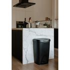Umbra Brim 50L Step Can - Black and Nickel-Capacity of 50L