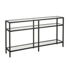 Hudson&Canal Sivil 55"W Console Table - Blackened Bronze-A modern contemporary design for your entryway, living room, den, and more