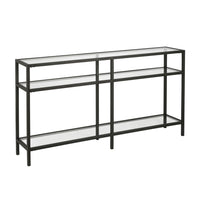 Hudson&Canal Sivil 55"W Console Table - Blackened Bronze-A modern contemporary design for your entryway, living room, den, and more