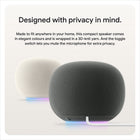 Google Home Speaker - Porcelain-The speaker glows underneath to let you know when it’s listening or responding. With the toggle switch, you can mute the microphone for privacy