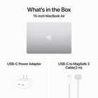 Apple MacBook Air 15.3" - M3 Chip - 256 GB SSD - 16 GB Unified Memory - Silver - English-Get connected: MacBook Air features two Thunderbolt ports, a headphone jack, Wi-Fi 6E, Bluetooth 5.3, and a MagSafe charging port. And connect up to two external displays with the laptop lid closed.