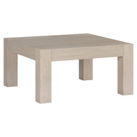 Hudson&Canal Langston 34"W Square Coffee Table - Alder White-A minimalist contemporary design for your living room, den, and more