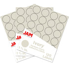 JAM Paper Round Circle Label Sticker Seals, 1 2/3 inch diameter, Ivory, 3 Sets of 120 (147627045g)-Size: 1.66"